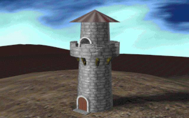 A rendered JPEG of a castle tower